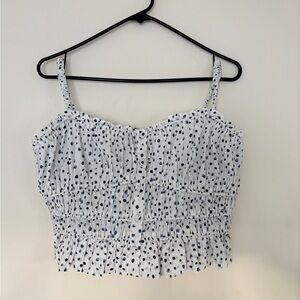 White and Blue J Crew button up blouse NWT